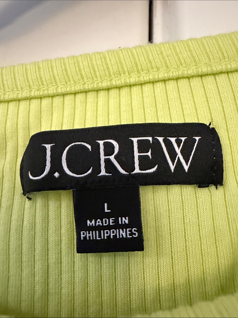 J.Crew Neon Lime Ribbed Ruffle Sleeve Tank - Picture 3 of 4